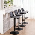 thumbnail image 7 of YOUNIKE Bar Stools Set of 2, PU Leather Bar Chairs, Swivel Sturdy Metal Base, Height Adjustable Counter Stools, Black, 7 of 7