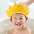 thumbnail image 3 of Coofit Baby Shower Cap Plastic: Adjustable Crown Design Kid Bath Cap Infant Shampoo Hat, 3 of 9