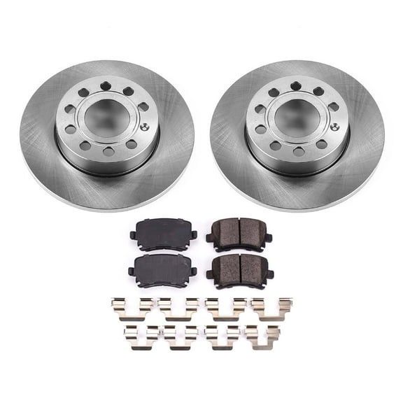 Ultimate Brakes Rear Semi-Metallic Brake Pad and Rotor Kit with Hardware WM80169