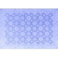 thumbnail image 1 of Ahgly Company Machine Washable Indoor Rectangle Abstract Blue Modern Area Rugs, 7' x 10', 1 of 4