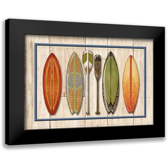 Diannart 14x11 Black Modern Framed Museum Art Print Titled - Paddle Line Up