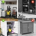 thumbnail image 7 of Indoor Outdoor Plastic Storage Cabinet 34"x15"x34", Outdoor Storage Shed for Living Room, Hallway, Balcony, Garage, 7 of 7
