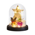 thumbnail image 2 of Dsscvnef LED Christmas Tree Cloche Glass Dome 5 Inch Snowman Display Decorative Jar With Base Lighte Up Decoration for Flower Tabletop Centerpiece Home Christmas Party Hippopotamus Ornament Bulk Ornam, 2 of 4
