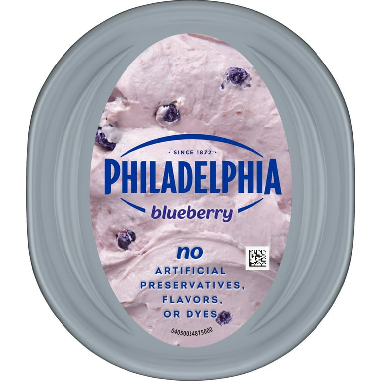 Philadelphia Blueberry Cream Cheese Spread, 7.5 oz Tub - Walmart.com