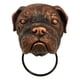 thumbnail image 1 of Llamador de puerta de diseño antiguo con forma de perro decorativo, adorno de pared de resina Bulldog inglés, 1 of 8