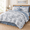 Blue-King, variant on King Sizeforter Set 8 Pieces Flblack Bed In A Bag