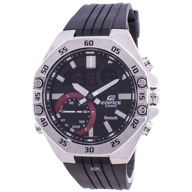 Casio Reloj Deportivo Edifice de Acero Inoxidable para Hombre, 5,1 cm, Negro, ECB-10P-1A