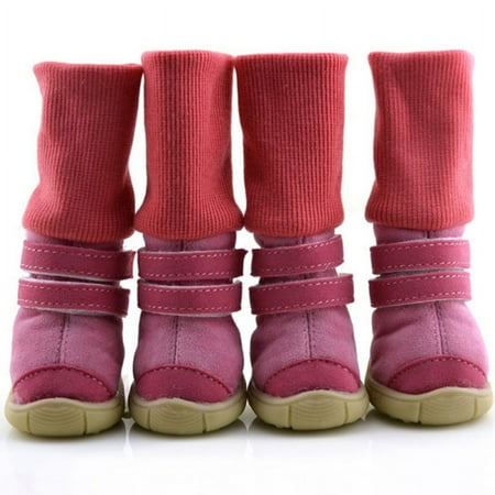 Dogs Cats Snow Boots Pet Puppy Shoes Anti Slip Waterproof Paw Protector