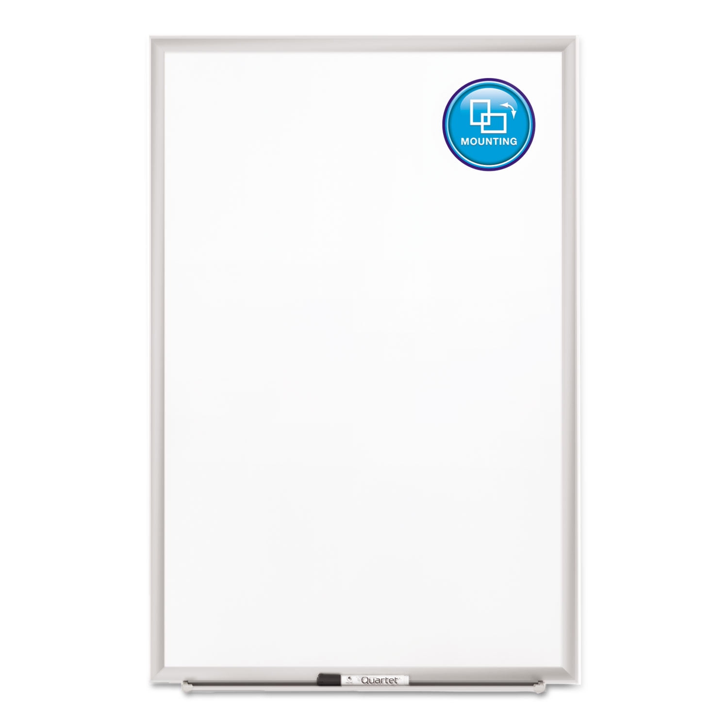 Quartet Classic DuraMax Porcelain Magnetic Whiteboard 36 x 24 3 x 2 Silver