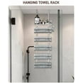 thumbnail image 3 of Hanging Towel Racks for Bathroom No Drill - Over The Door 6-Tier Bath Towel Storage Organizer for Small Bathrooms-Back Door Large Tiered Towel Holder Hanger for Rolled Towels RV Camper Silver, 3 of 7