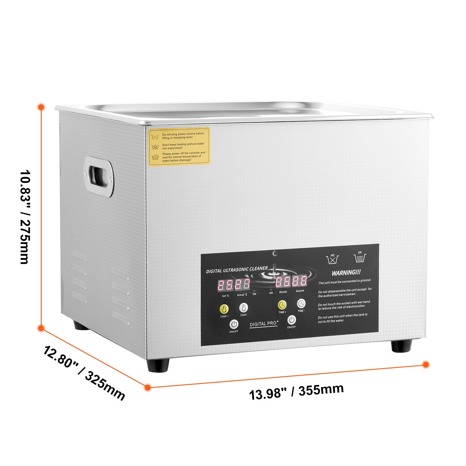 BENTISM 15L Digital Ultrasonic Cleaning Machine Heater Timer 600W 40KHz Powerful Jewelry Eyeglasses Cleaning Machine