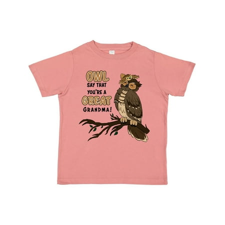 

Inktastic Cute Owl Family-Owl Say That You re A Great Grandma Gift Toddler Boy or Toddler Girl T-Shirt