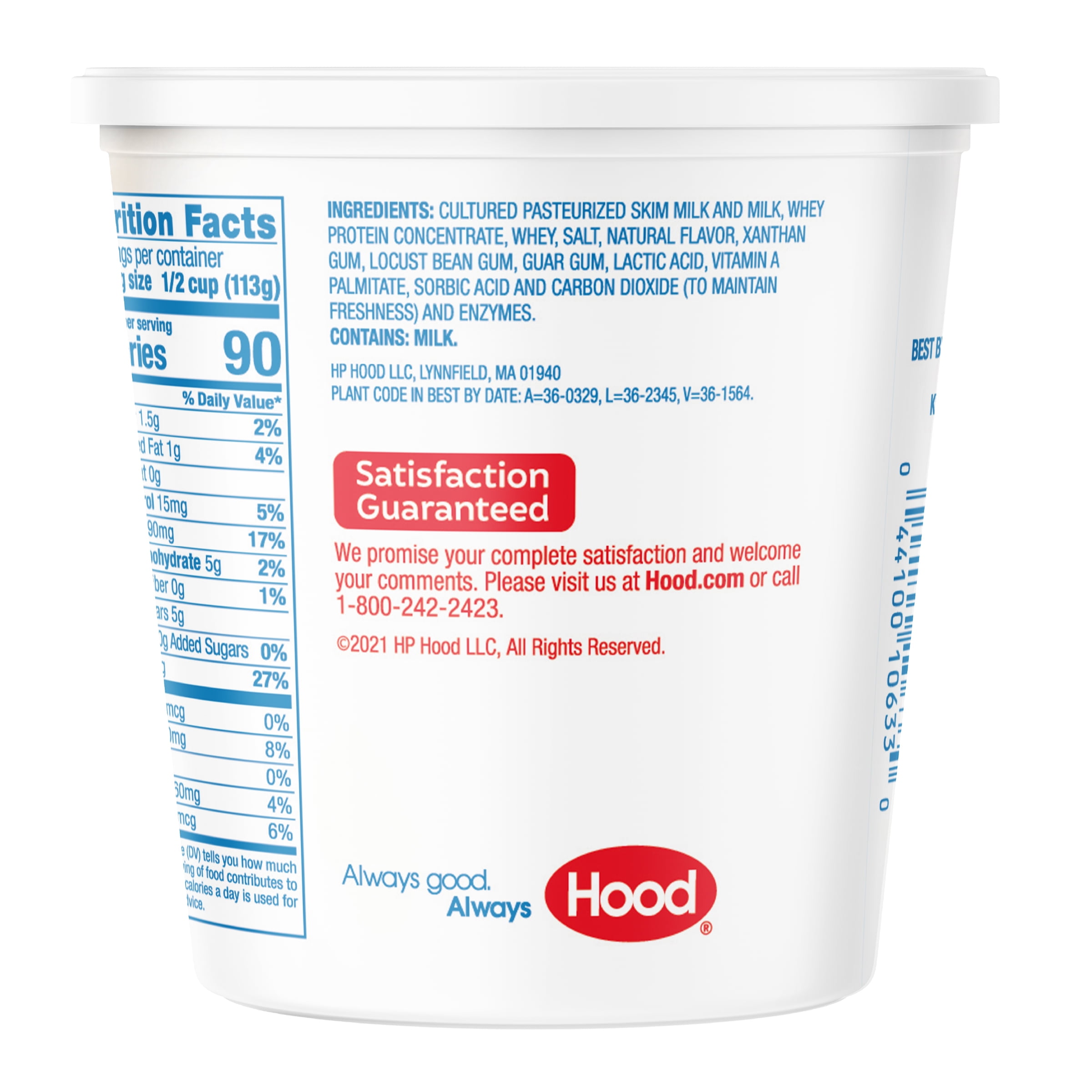 Hood Low Fat Cottage Cheese, 24 oz