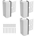 thumbnail image 1 of 3PCS Home Security Door Reinforcement Lock, Add Home Security to Prevent Unauthorized Entry, Aluminum Privacy Door Lock with 7 Screws for Inward Swinging Door (White), 1 of 7