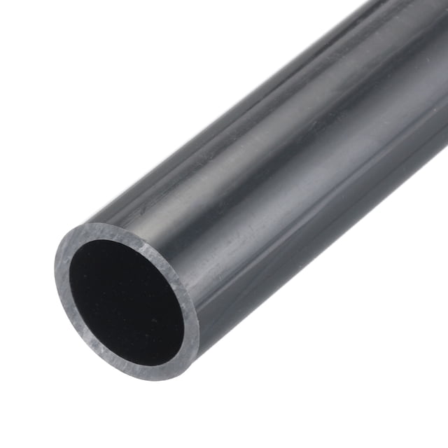 Tubo redondo rígido Uxcell gris oscuro 1.01 x 1.26"(ID*OD) de alto impacto para manualidades de tuberías de agua y funda de cable