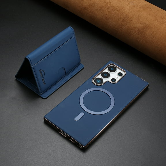 ELEHOLD Case for Samsung Galaxy S23, 2-in-1 Detachable Magnetic Wallet Case with Card Holder, RFID Blocking Shockproof PU Leather Cover with Kickstand,Darkblue