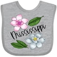 thumbnail image 3 of Inktastic Mississippi Magnolia Flowers and Leaves Boys or Girls Baby Bib, 3 of 4