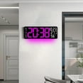 thumbnail image 2 of Ohufall 17.3 Inch Large LED Wall Clock Multifunction Temp Humidity Alarm Clock Clocks For Living Room Bedroom Office Decor, 2 of 6