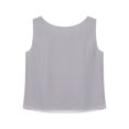 thumbnail image 4 of Yartina Womens Summer Dressy Chiffon Blouses Round Neck Sleeveless Tunic Tops Office Work Shirts Top Grey XL, 4 of 5