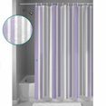 thumbnail image 3 of Light Purple Grey Stripe Shower Curtains for Bathroom Waterproof Fabric Bath Curtains Decor Bath Tub Curtain Farmhouse Minimalist Striped Decorative Shower Curtain Sets with 12 Hooks, 72x72 Inch, 3 of 6