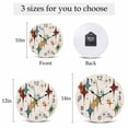 thumbnail image 6 of Wall Clock Turquoise Red Orange Diamond Clocks PVC Silent Non-Ticking Battery Operated Decorative Modern Geometric Mid Century Linen Round Clock for Home Living Room Bedroom Wall Decor 14 Inch, 6 of 9