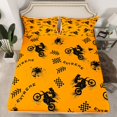 thumbnail image 2 of Homewish Motorcycle Sports Boys Queen Sheet Sets, Cartoon Dirt Bike Flat Sheet, Extreme Sport Lover Queen Fitted Sheet, Luxury Bedroom Decor, 4 Pieces, 2 of 7