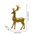 thumbnail image 7 of Dserfhy Christmas Reindeer Figurine Small Deer Statue Tabletop Resting/Standing Elk Sculpture for Indoor Home Office Tabletop Mantle Cabinet Desktop Decor, 7 of 7