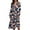 Royal Blue, variant on WTOBBY Women's Casual Fashion Floral Print V-Neck Long Sleeve Waist Long Dress Maxi Length with Flowy Hem for Elegance Waist-Defining Tie for Feminine Shape Boho Style ,Dark Blue L