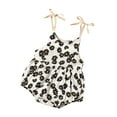 thumbnail image 2 of Qiylii Baby Girl Daisy Romper, Sleeveless Sling Bodysuit One-piece Loose Suit, 2 of 8