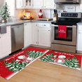 thumbnail image 2 of PENGXIANG Christmas Kitchen Carpet (2 Pieces) Merry Christmas Kitchen Carpet Washable Cushion Comfortable Kitchen Carpet Set, 2 of 6