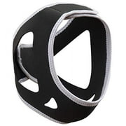 WAKI HOME Anti-Snoring CPAP Chin Straps & Jaw Support Belts - Natural Sleep,Instant Relief - Adjustable Velcro - Non-Sliding Off - Comfortable,Breathable Fabric - Stop Snoring CPAP Headband (Grey)