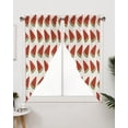 thumbnail image 3 of Swag Curtains, Summer Fruit Watermelon Slices Rod Pocket Kitchen Curtains Valances Tier Curtains Swag Valance Curtains for Bedroom Living Room 28" x 36", 2 Panels, 3 of 6