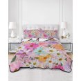 thumbnail image 2 of Twin XL Quilt Bedding Set, Spring Floral Reversible Summer Quilt 3 Pieces, Botanical Vintage Wildflowers Vibrant Lightweight Bedspreads Coverlets with 2 Pillow Shams for All Seasons, 2 of 5