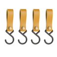 thumbnail image 1 of cámping Ganchos de cuero en forma de S PU para colgar estante de almacenamiento gancho llavero Curry 4 piezas JShteea El nuevo, 1 of 7