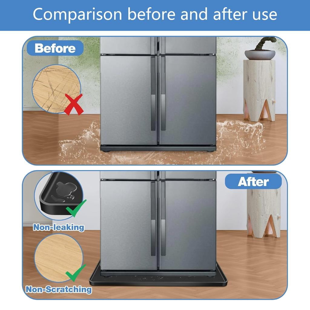 Multipurpose Appliance Floor Cover Nonslip Silicone Base Suitable for Refrigerator Washing Machine Leak Containment