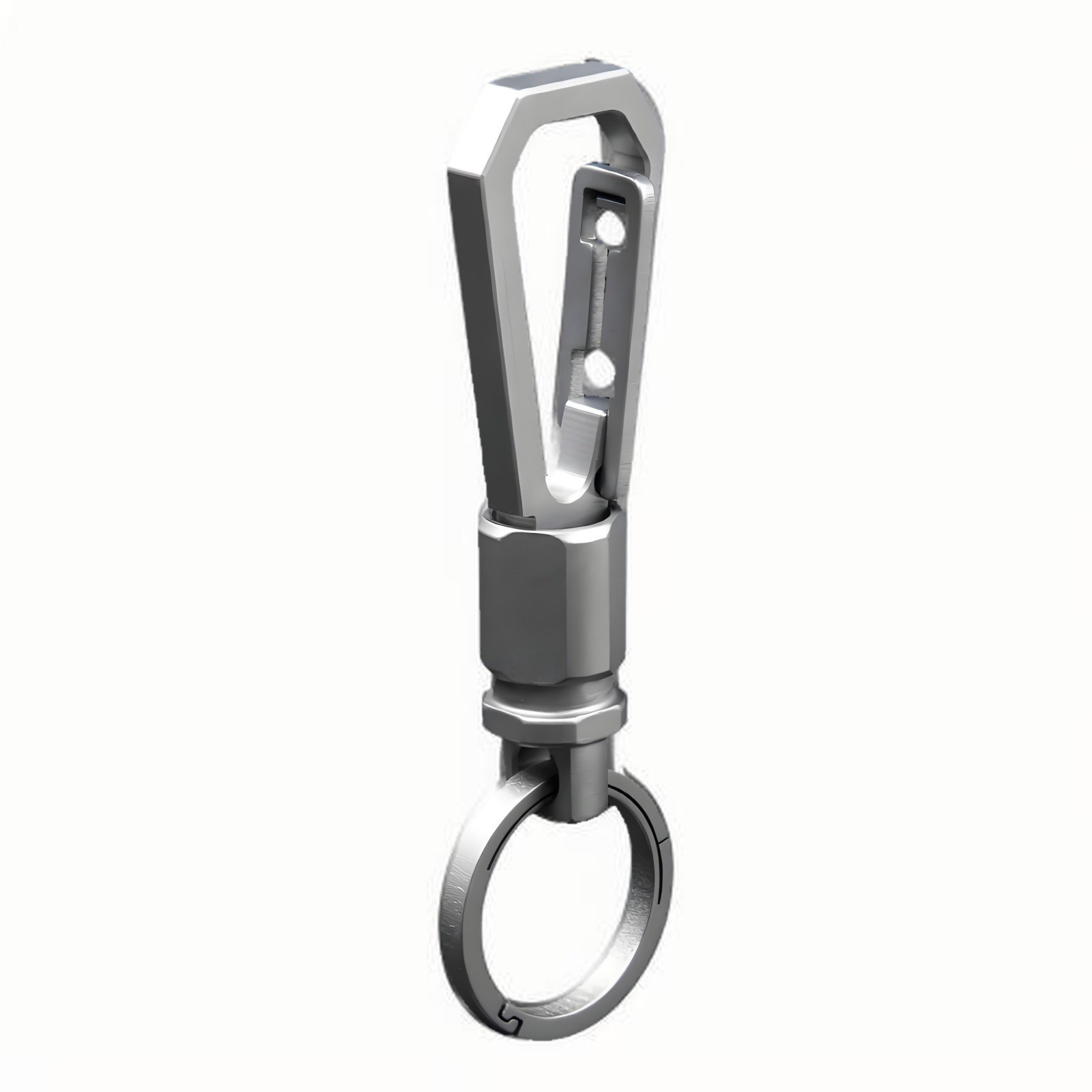 Titanium Alloy Quick Release Keychain with 360° Swivel, Lightweight EDC Clip & Key Ring Set for Car Keys, Bags and Everyday Carry