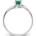 thumbnail image 2 of 14K White Gold Emerald Ring (Size 6) Made In United States y2094e, 2 of 5