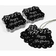 thumbnail image 5 of Inkdotpot Pack Of 50 Happy Birthday Paper Tags DIY Craft Bracket Shape Real Silver Foil Hang Tags, 5 of 7