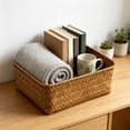 thumbnail image 5 of Woven Storage Basket Desktop Organizer Wicker Bin for Clutter and Home Decor, 5 of 6