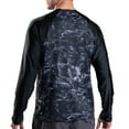 thumbnail image 6 of Aqua Design Rash Guard Men Long Sleeve Thumb Hole UPF 50+ Rashguard Swim Shirts: Black Water/Black size Small, 6 of 6