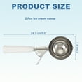 thumbnail image 2 of Uxcell 2 Pcs Cookie Scoops, Ice Cream Scoop with Trigger for Baking Cookie Dough Rice Pudding Kitchen Gadget, White, 2 of 6