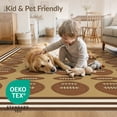 thumbnail image 4 of ODIKA 4'x6' Football Men Repeating Motif Featuring Bold Frame Shaped Footboard Washable Area Rug None Non-Slip, Chair-Friendly, Flatwoven for Home Office, Under Desk, 4 of 7