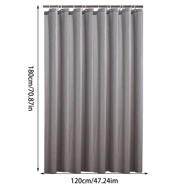 Cortina de baño de 120 x 180 cm, color liso, impermeable, de poliéster grueso, para puerta de baño.