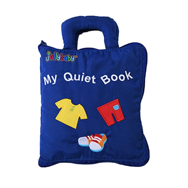 Juguetes Montessori Jollybaby de Quiet Book con 10 actividades, color azul