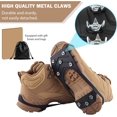 thumbnail image 3 of 2 Paires de Crampons pour Chaussures et Bottes, Crampons Universels Antidérapants pour la Randonnée, Micro Crampons pour Chaussures pour la Neige et la Glace, Crampons de Neige Durables pour la Randonnée Hivernale, l'Escalade et la Pêche sur Glace, 8 Crampons en Acier Antidérapants, 3 of 7
