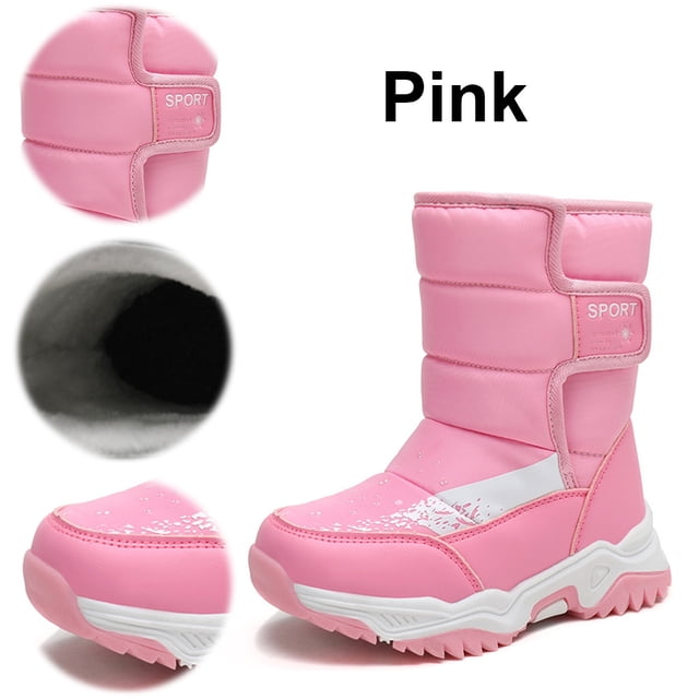 Botas Antideslizantes Tobillo Zapatos Invierno para Niñas Cálido Al Aire Libre