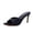 Black, variant on Elle Pointed Heel Womens Sandal, Open Toe Heeled Mule with Cushioned Memory and Stiletto Design