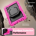 thumbnail image 5 of Case for Samsung Galaxy Tab A9 2023 8.7 inch, 360 Rotating Stand Handle Shoulder Strap Heavy Duty Shockproof Cover, Rose, 5 of 7