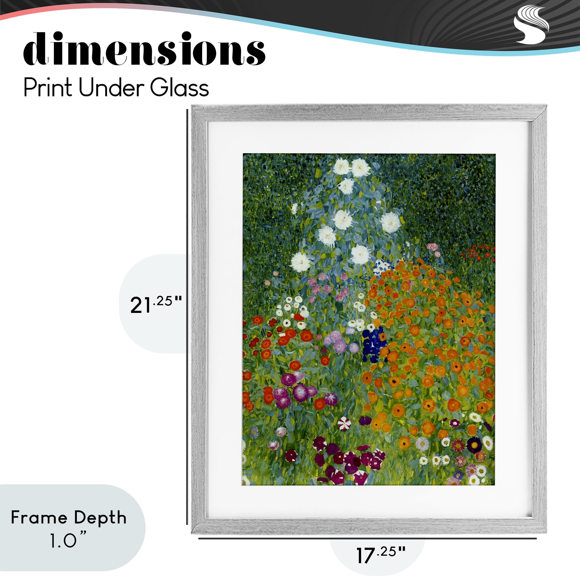Stupell Industries Farm Garden Classic Klimt Gray Framed Print Under Glass, design by Vintage Hustle