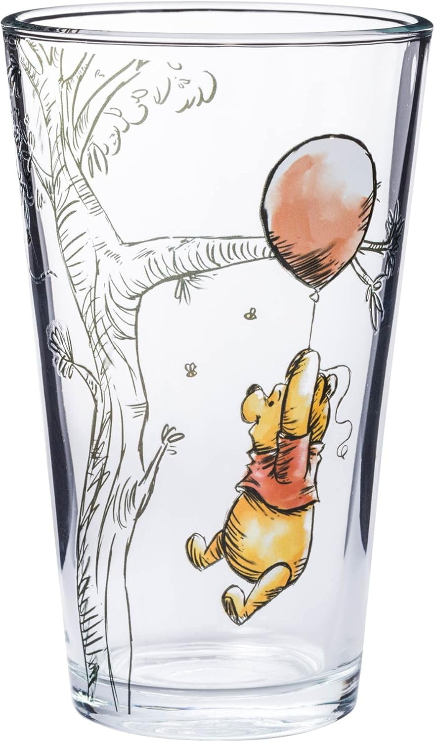 Silver Buffalo Disney's Winnie the Pooh Painted Scenes 4pc Pint Glass Set, 16 Ounces